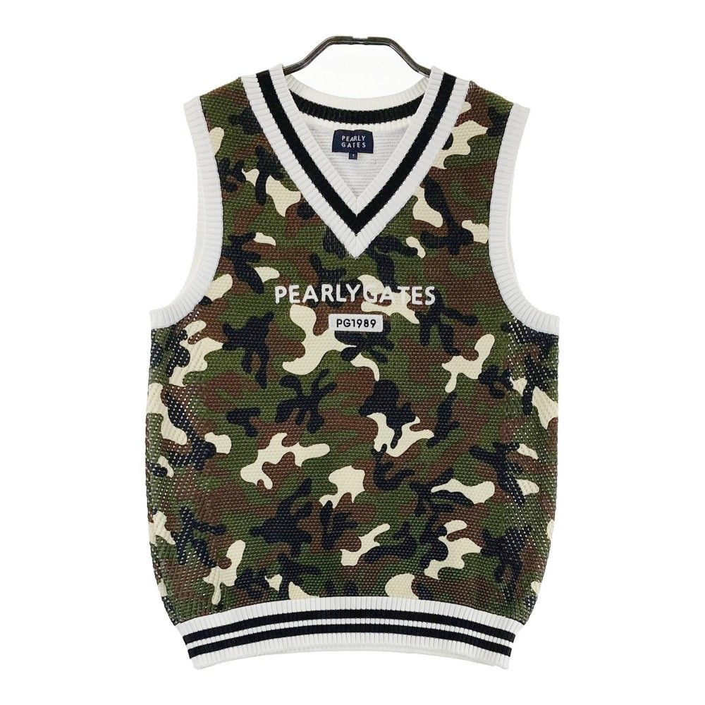 サイズ：1 PEARLY GATES パーリーゲイツ Vネック ニットベスト