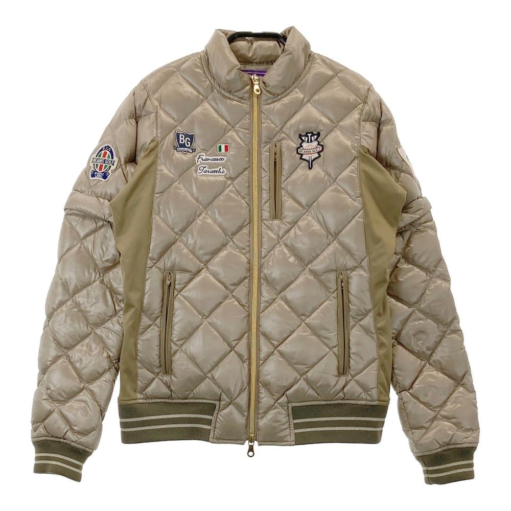 美品 BEAMS GOLF 2way ダウンジャケット ゴルフ M ワッペン サイズ：S BEAMS GOLF ビームスゴルフ 2WAY ダウン 長袖ジップ