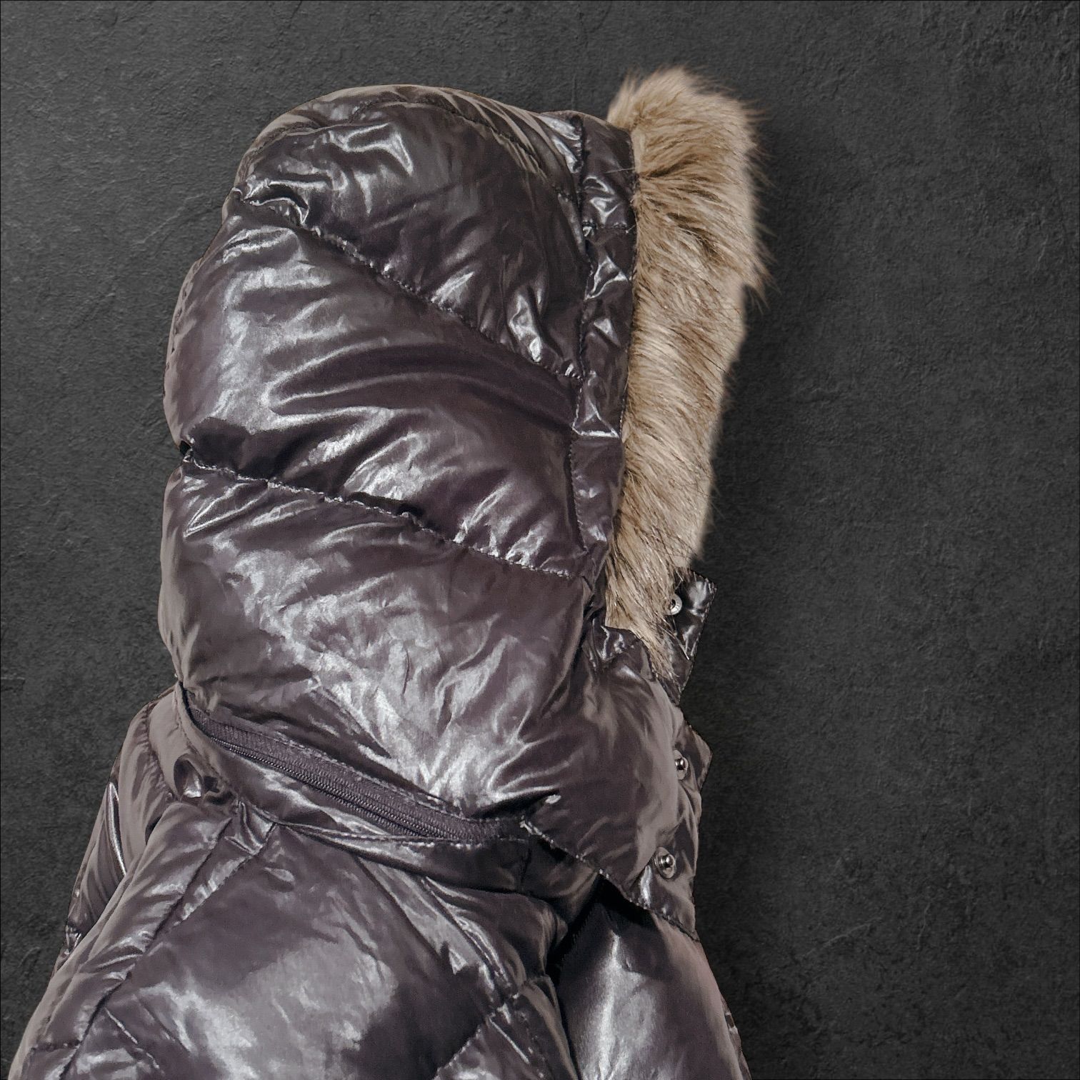 y2k 00s old converse ダウン ジャケット ブラック フェイクファー