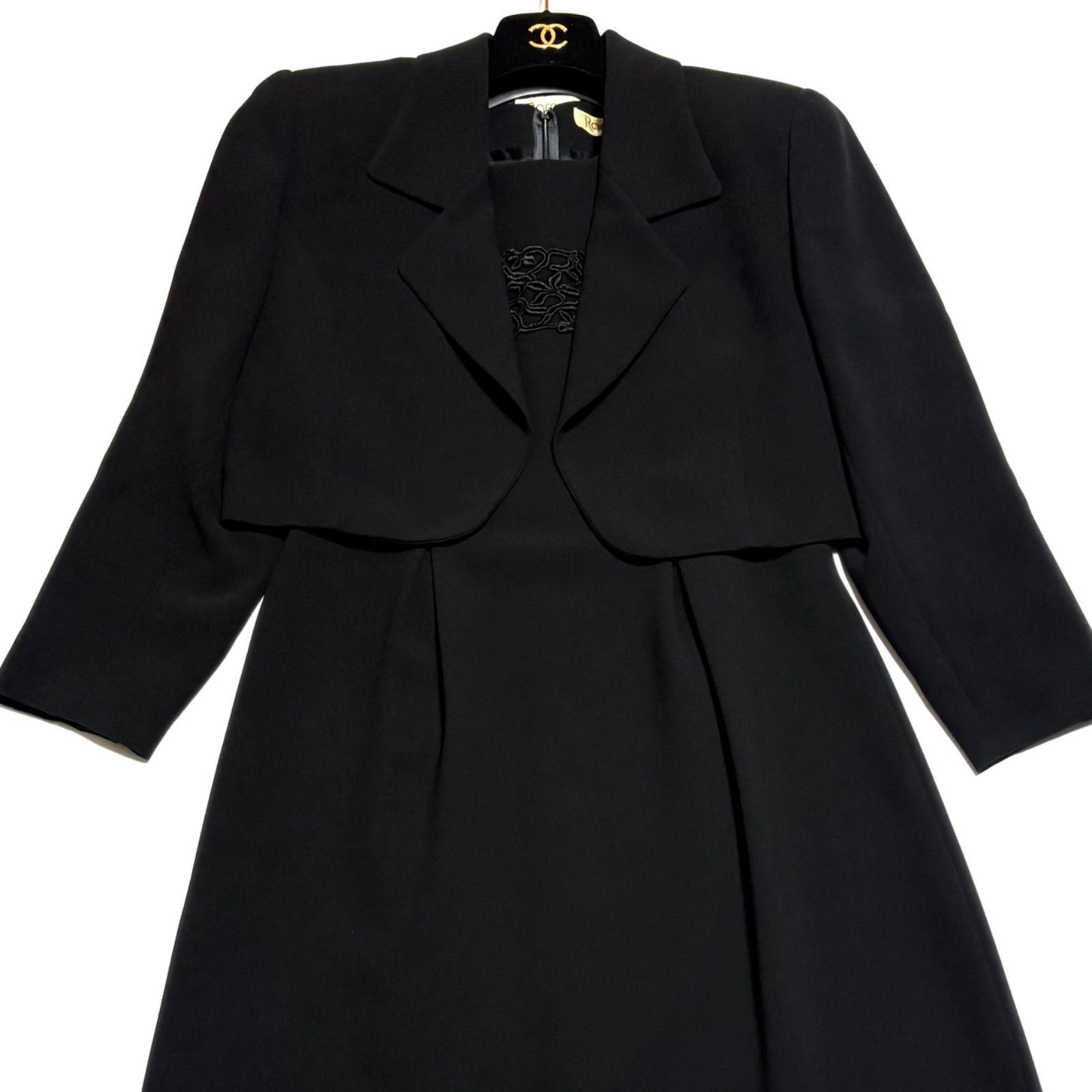 Ramuz ラミューズ ブラックフォーマル セットアップ 冠婚葬祭 喪服 礼服 ワンピース ジャケット 東京ソワール SOIR