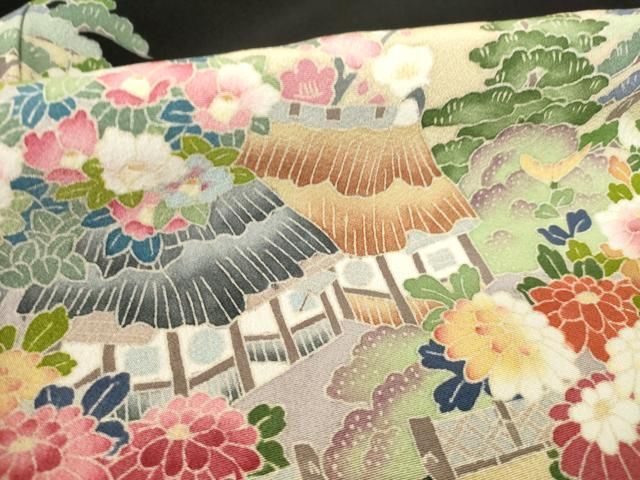  平和屋着物 本加賀友禅作家 久恒俊治 黒留袖 風景文 正絹 ck 黒留袖 着物