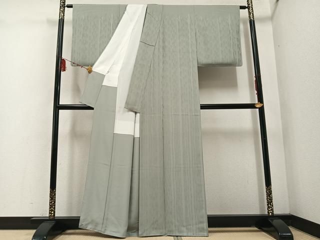 平和屋着物○無地絵羽訪問着 木賊地紋 色無地 蕎麦切色 正絹 逸品