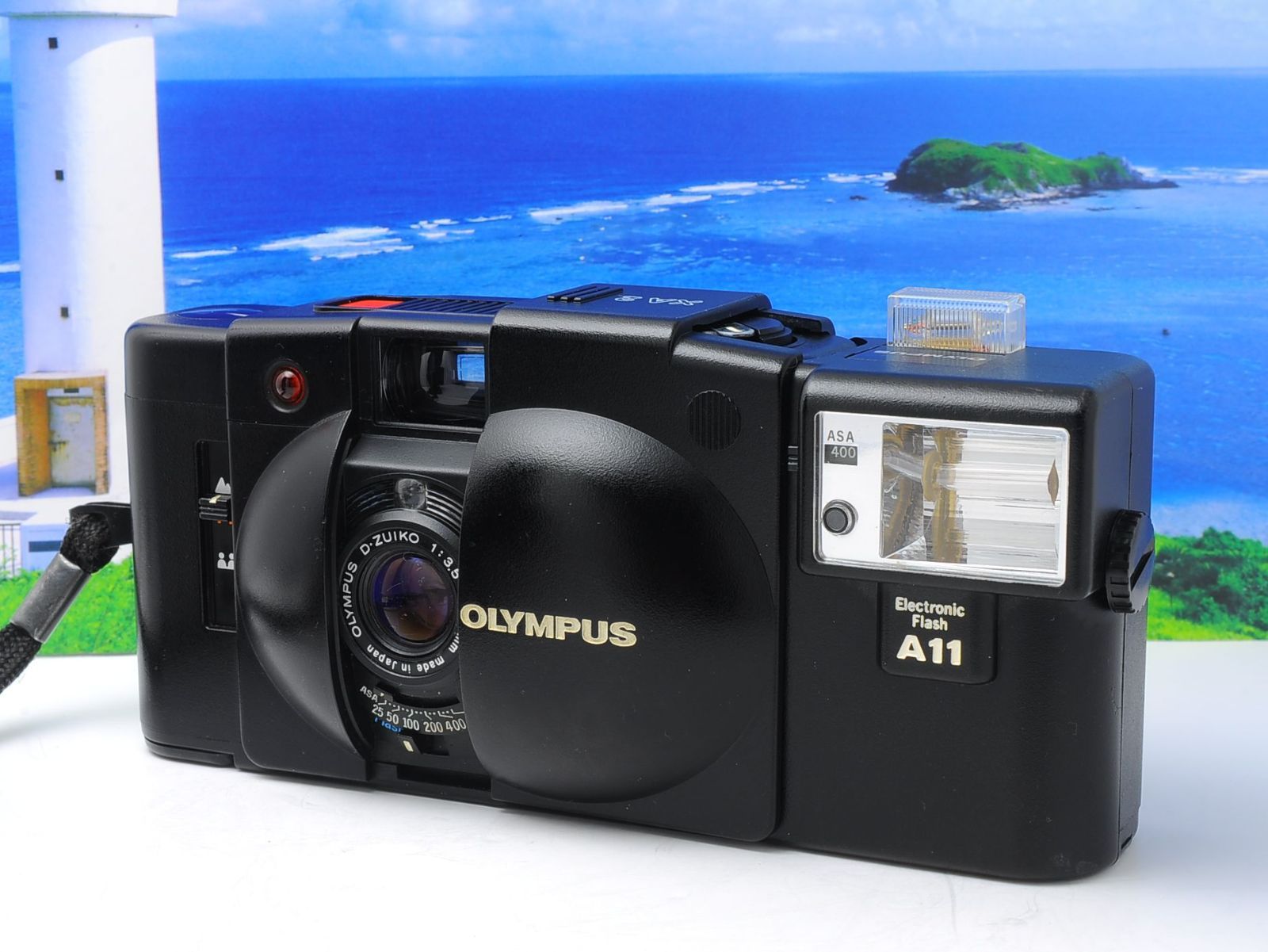 OLYMPUS XA2 フィルムカメラ 35mm 動作良好 A11フラッシュ付属 ケース