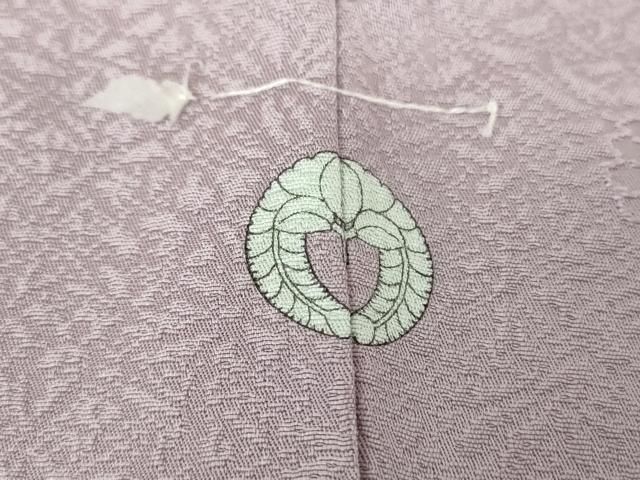 平和屋着物○上質な色無地 堅牢染 風花 浅紫色 証紙付き 正絹 逸品 未