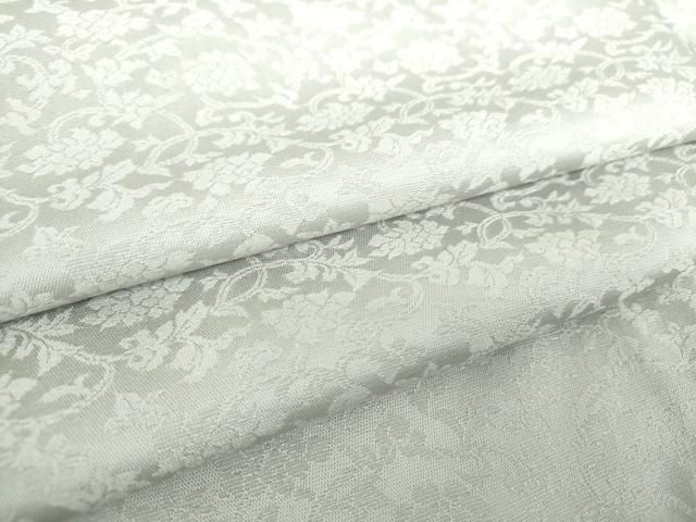 平和屋着物●上質な色無地　牡丹唐草　灰青色　正絹　逸品　DABA1155ps 平和屋着物○上質な色無地 牡丹唐草 灰青色 正絹 逸品 DABA1155ps