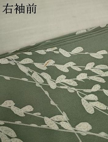 平和屋着物○京友禅作家 山科春宣 訪問着 手描き 枝葉文 正絹 逸品