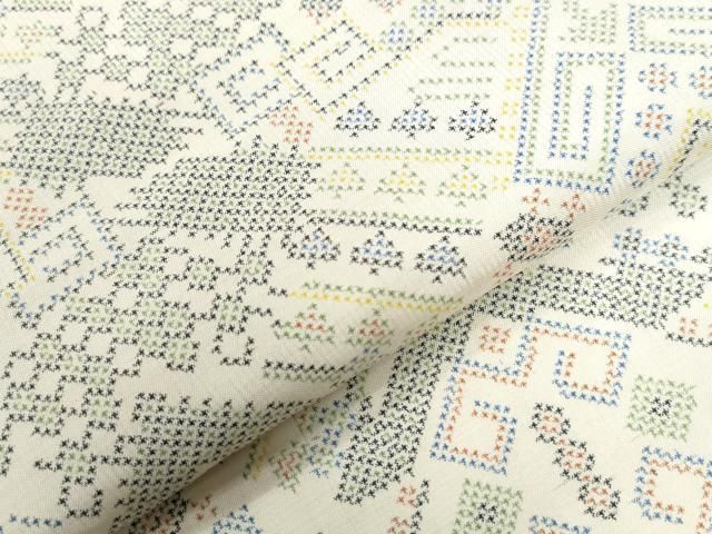 平和屋着物○本場大島紬 白大島 7マルキ 吉祥文 正絹 逸品 CAAZ3712yc