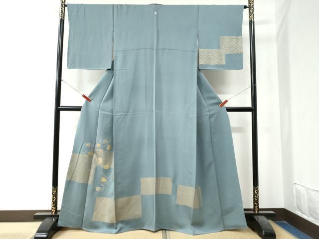 平和屋着物○訪問着 竹屋町刺繍 色紙吉祥南天蔦の葉文 金彩 正絹 逸品