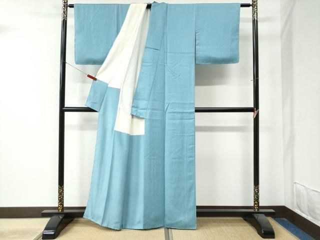 平和屋着物●京加賀友禅　百貫達雄監修　色無地　紋意匠　煤色　正絹　逸品　未使用　DABD1398ps 平和屋着物○京加賀友禅 百貫達雄監修 色無地 紋意匠 銀煤竹色 正絹