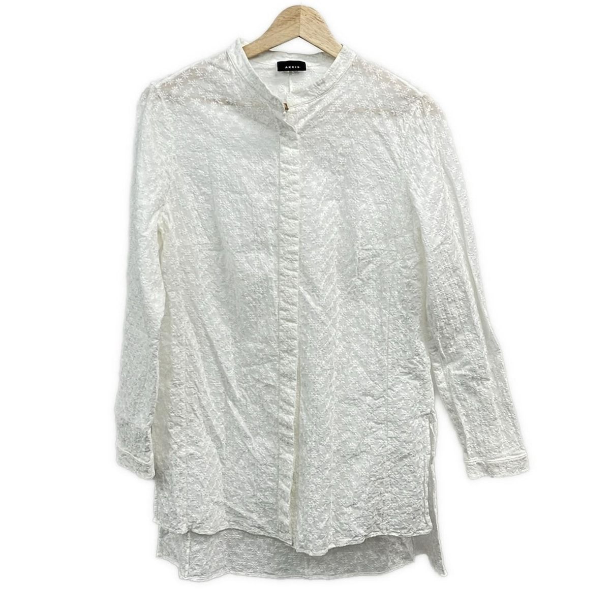 AKRIS アクリス 長袖シャツブラウス サイズ42 L レディース - 白