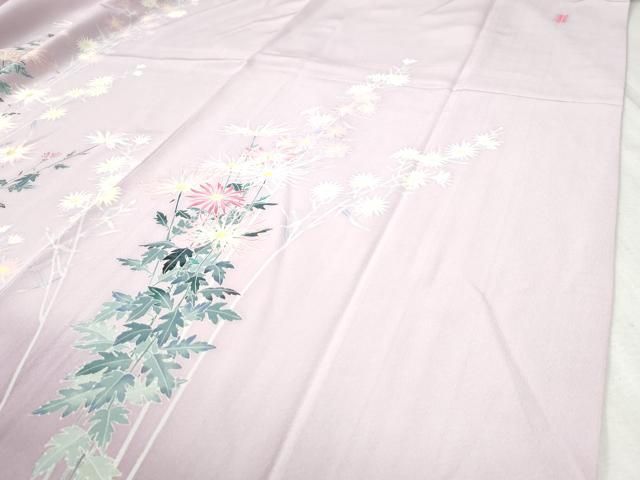 平和屋着物○本加賀友禅作家 渡辺伸 訪問着 草花文 暈し染め 西武