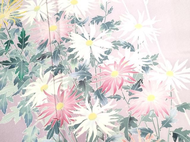 平和屋着物○本加賀友禅作家 渡辺伸 訪問着 草花文 暈し染め 西武