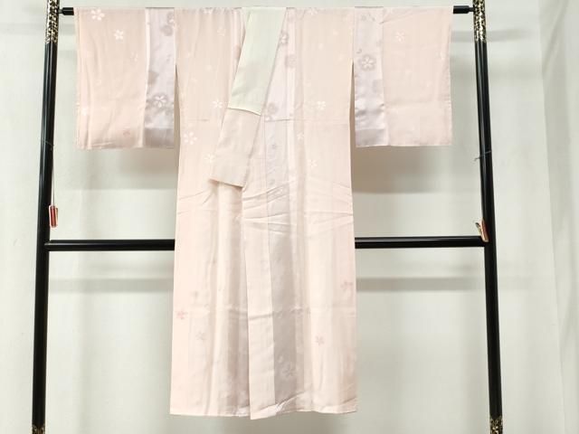 平和屋着物●長襦袢　舞桜地紋　暈し染め　正絹　逸品　CAAZ3693yc 平和屋着物○長襦袢 舞桜地紋 暈し染め 正絹 逸品 CAAZ3693yc