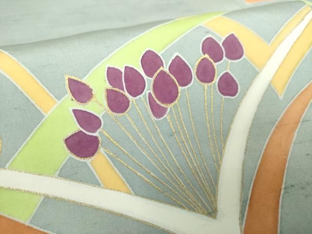 平和屋着物○石川県指定無形文化財 牛首紬 白山工房 手織り 九寸名古屋