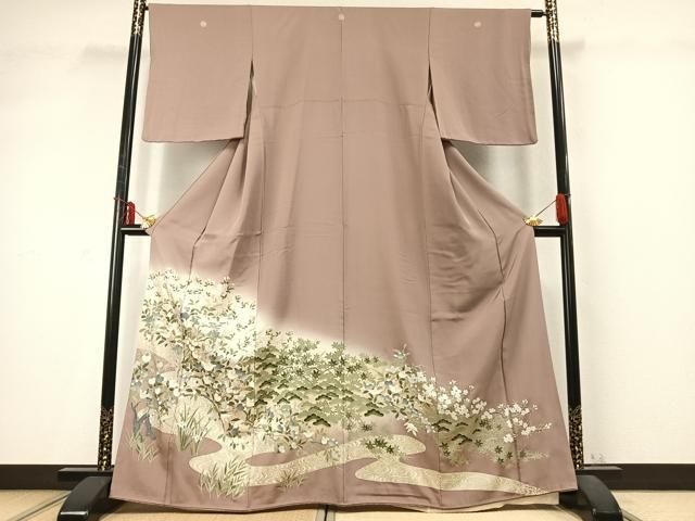 平和屋着物 豪華色留袖 駒刺繍 草花文 暈し染め 金彩 正絹 fy