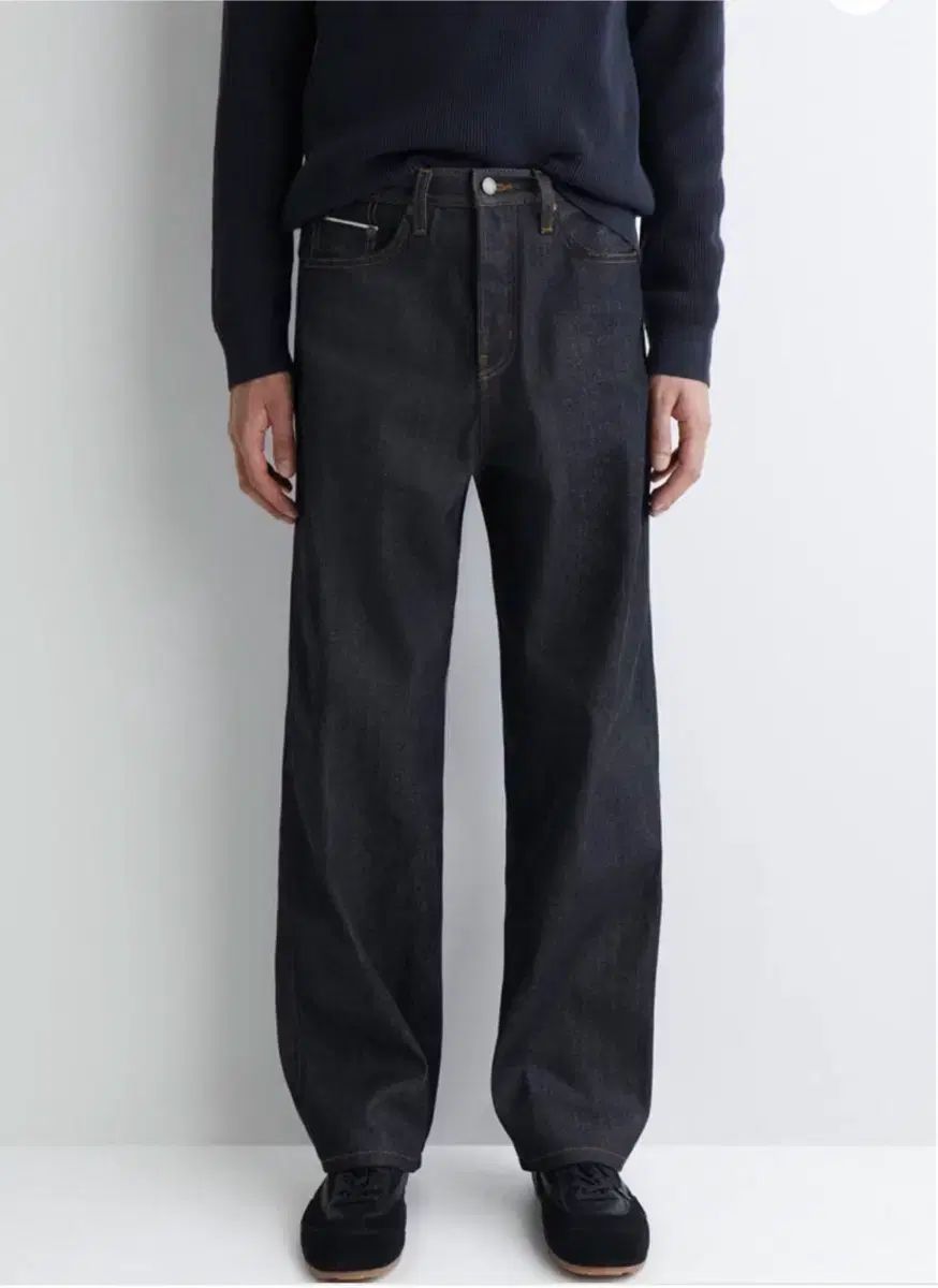 RIDER STRAIGHT-LEG JEANS RAW SELVEDGE RELAXED-FIT - ライダー 