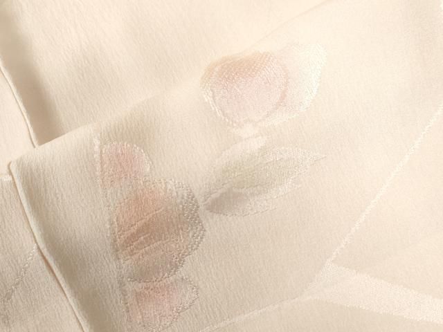  平和屋着物 長襦袢 袷 草花地紋 正絹 yc 長襦袢 長襦袢 半襦袢