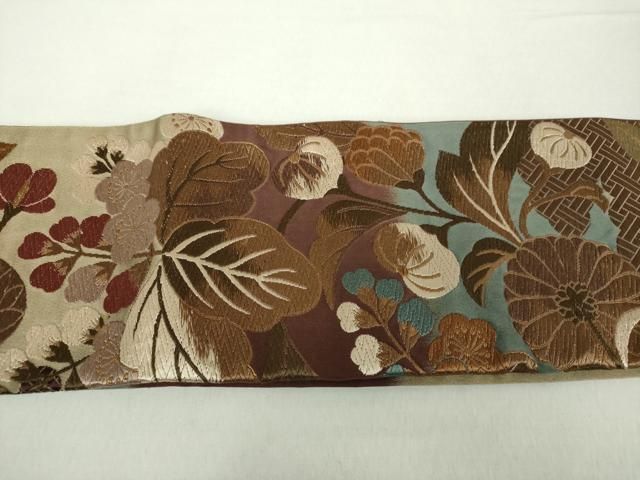  平和屋着物 青々庵 ワンタッチつけ帯 唐織 吉祥花文 金糸 正絹 ps 付け帯 作り帯 帯