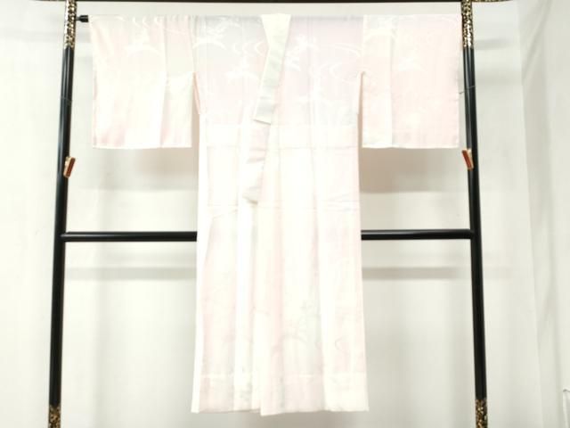 平和屋着物 長襦袢 無双仕立て 雪芝鹿の子竜田川枝花地紋 正絹 yc