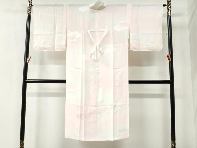 平和屋着物●長襦袢　単衣　雲取り地紋　暈し染め　正絹　逸品　CAAZ3700yc 平和屋着物○長襦袢 単衣 雲取り地紋 暈し染め 正絹 逸品 CAAZ3700yc