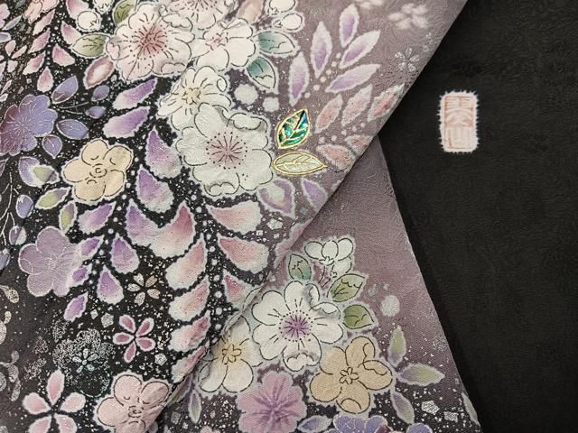 平和屋着物○越後十日町の一流染匠 桐屋・翠山工房 訪問着 辻が花 絞り