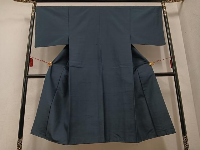 平和屋着物 男性 紬 アンサンブル 色無地 褐返し色 正絹 ph