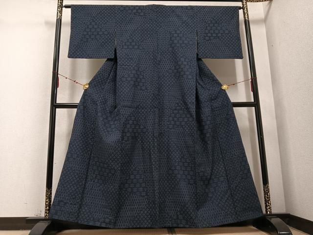 平和屋着物○結城紬 80亀甲 幾何学文様 正絹 逸品 AABD6511ph - メルカリ