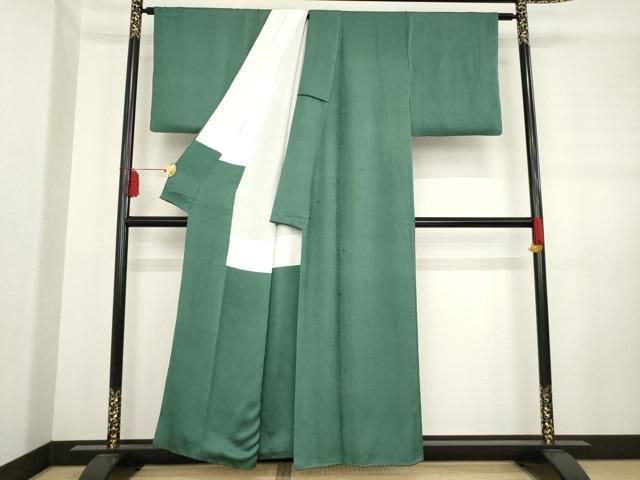 平和屋着物○上質な色無地 木賊色 正絹 逸品 AABD6674ck - メルカリ
