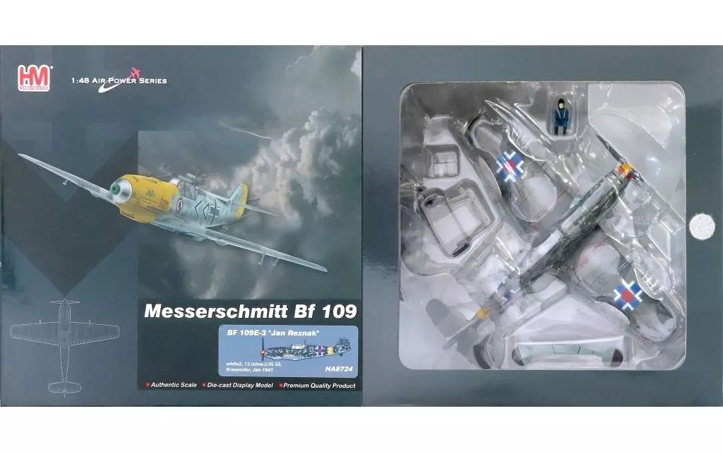 ミニカー 1 48 BF 109 E 3 Jan Reznak white 2 13 slow JG 52 Krasnodar 1943 HA 8724