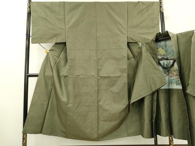 平和屋着物●男性 本場大島紬 アンサンブル 100亀甲 総詰め 正絹 fe