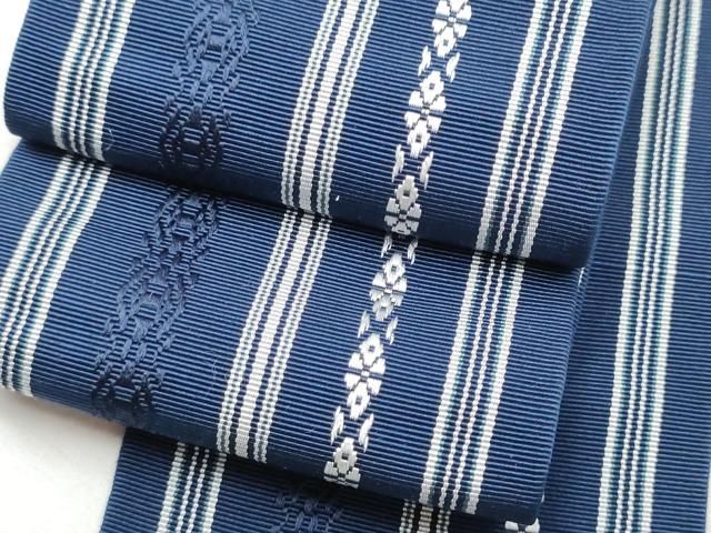 平和屋着物 男性 本場筑前博多織 両面 角帯 献上 西村織物謹製 証紙付き 正絹 hy