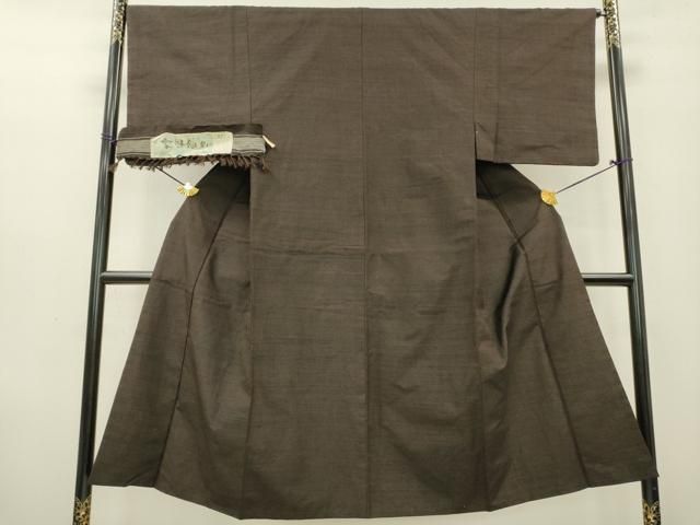 平和屋着物●男性 雪風紬 アンサンブル 霞文 さが美扱い 反端付き 正絹 fe