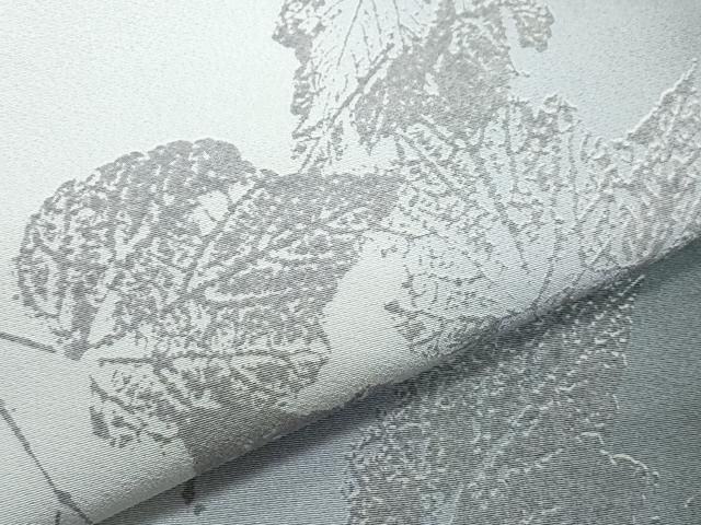 平和屋着物○日展作家 山本唯与志 レリーフ染 小紋 舞葉文 正絹 逸品