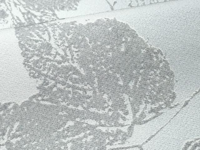 平和屋着物○日展作家 山本唯与志 レリーフ染 小紋 舞葉文 正絹 逸品