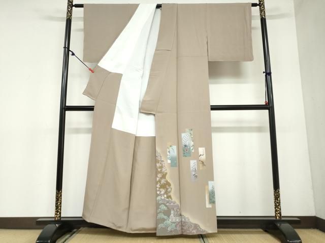 平和屋着物 豪華色留袖 短冊花鳥文 金彩 正絹 ud