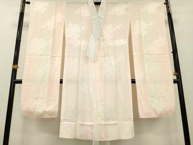 平和屋着物 振袖用長襦袢 無双仕立て 花車地紋 暈し染 正絹 fe