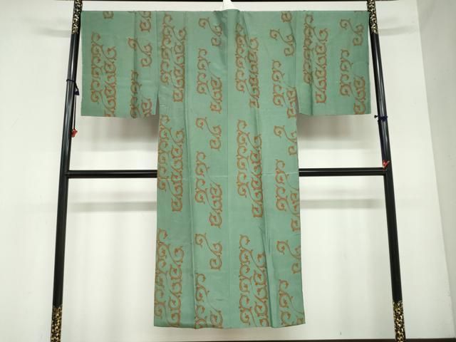 平和屋着物●男性　長襦袢　袷　唐草文　正絹　逸品　DAAZ7064ud 平和屋着物○男性 長襦袢 袷 唐草文 正絹 逸品 DAAZ7064ud