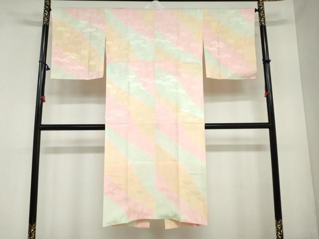 平和屋着物 長襦袢 袷 笹松地紋 暈し染め 正絹 ud