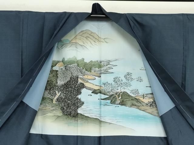 平和屋着物 男性 本場大島紬 アンサンブル 80亀甲 総詰め 正絹 ud