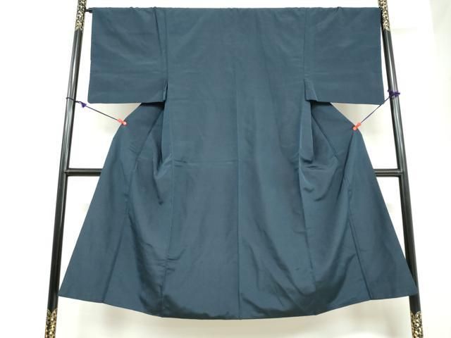 平和屋着物 男性 お召 アンサンブル 褐返色 正絹 ud