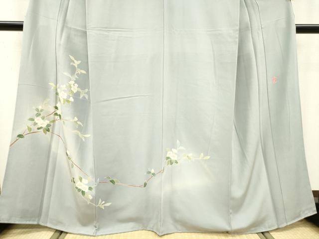 平和屋着物○本加賀友禅作家 南 克治 訪問着 枝花 暈し染 正絹 逸品 未