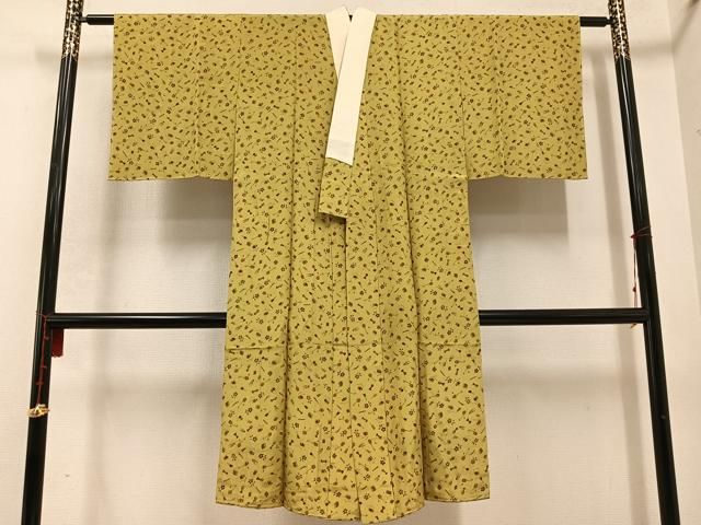 平和屋着物○長襦袢 無双仕立て 楽器文 やまと誂製 正絹 逸品 未使用