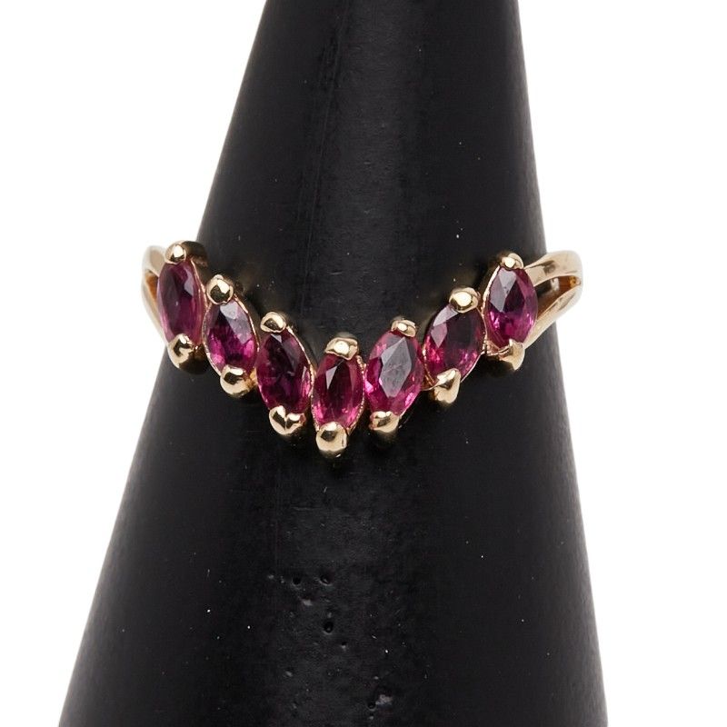 V字 リング 指輪 K 18 YG イエローゴールド レディース 1 0239765