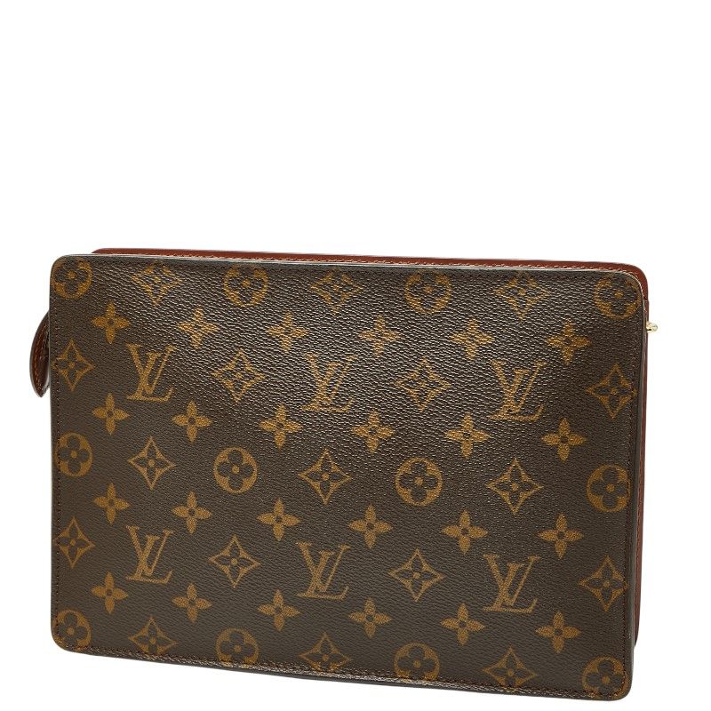 ルイ ヴィトン モノグラム ポシェット オム クラッチバッグ セカンドバッグ M 51795 ブラウン PVC レディース LOUIS VUITTON 1-0242566