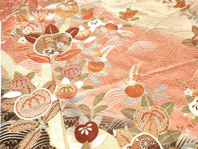 平和屋着物○豪華振袖 橘文 金彩 三越扱い 正絹 逸品 DAAY9339az
