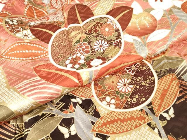 平和屋着物○豪華振袖 橘文 金彩 三越扱い 正絹 逸品 DAAY9339az