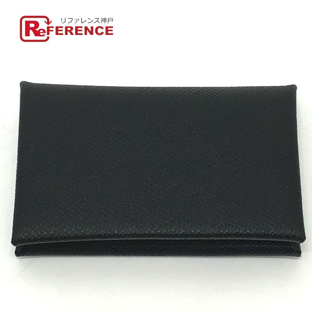 HERMES エルメス カードケース カルヴィ エプソン ブラック