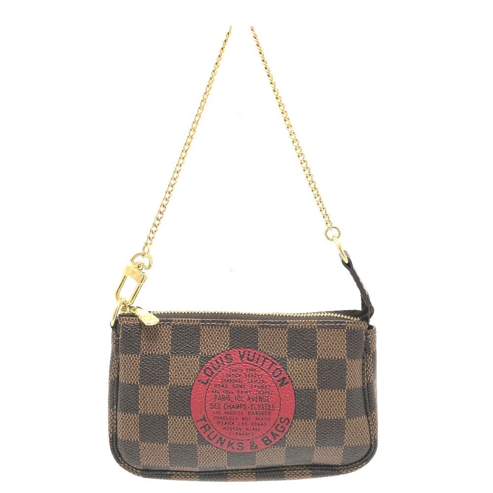 LOUIS VUITTON ルイヴィトン ポーチ ミニポシェット アクセソワール T-B N 58011 ダミエキャンバス エベヌ ブラウン