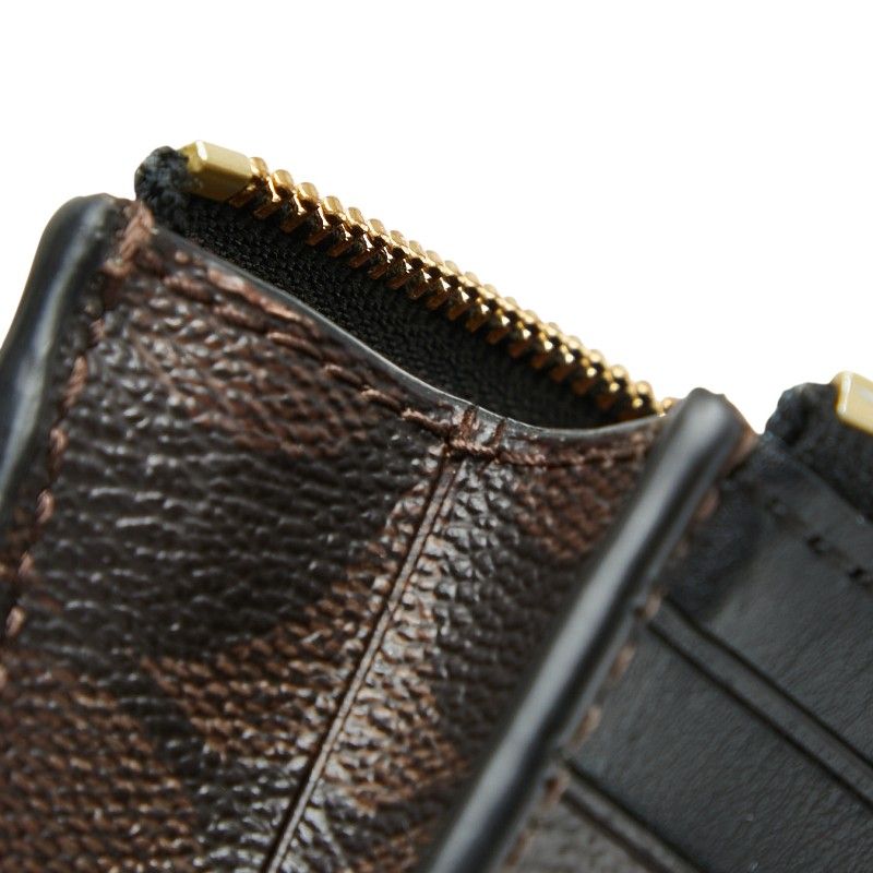  コーチ シグネチャー カードケース コインケース 小銭入れ F 88208 ブラック ブラウン PVC レザー レディース COACH 247-45362 その他 小物