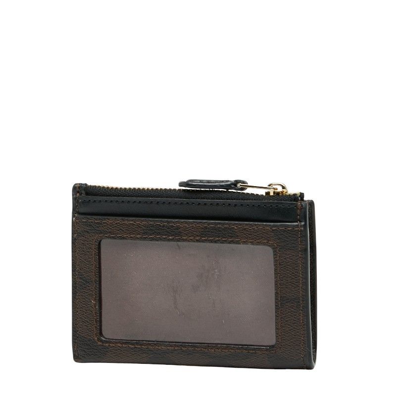 コーチ シグネチャー カードケース コインケース 小銭入れ F 88208 ブラック ブラウン PVC レザー レディース COACH 247 45362